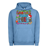 Pigment Pebble Blue festive speech therapist tribute Urban Hoodie - CowhideDigitalArt