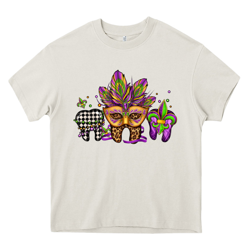 Mardi Gras Teeth Dental Assistant Heavy Core Tee by Jasminsmagicworld | Teevron