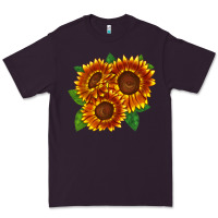 Plum tiger eyes sunflower Premium Tee - LillyAllenDesigns