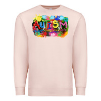 Pale Pink Autism accept understand love Premium Sweatshirt - FaDigitalArtStudio