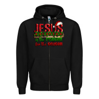 Black jesus is the reason for the season Zipper Hoodie - CowGirlArtShop