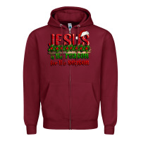 Burgundy jesus is the reason for the season Zipper Hoodie - CowGirlArtShop