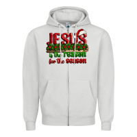 Dove Grey jesus is the reason for the season Zipper Hoodie - CowGirlArtShop