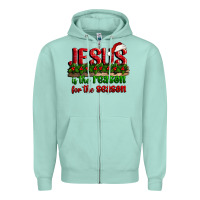 Seafoam jesus is the reason for the season Zipper Hoodie - CowGirlArtShop