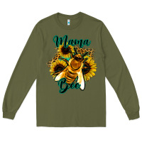 Army Green Leopard Sunflower Western Mama Bee Long Sleeve Tee - Bettercallsaul
