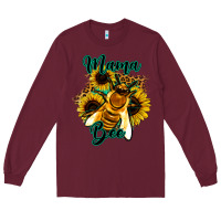 Burgundy Leopard Sunflower Western Mama Bee Long Sleeve Tee - Bettercallsaul