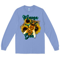Colony Blue Leopard Sunflower Western Mama Bee Long Sleeve Tee - Bettercallsaul