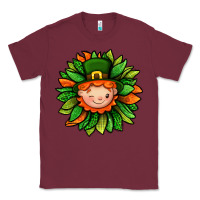 Burgundy St. Patricks Sunflower With Dwarf Classic Tee - BundleAndBundleShop