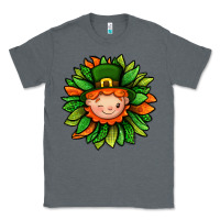 Charcoal Heather St. Patricks Sunflower With Dwarf Classic Tee - BundleAndBundleShop