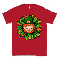 Red St. Patricks Sunflower With Dwarf Classic Tee - BundleAndBundleShop