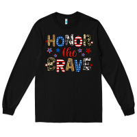 Black honor the brave Long Sleeve Tee - RanaPortraitStore