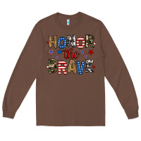 Chestnut honor the brave Long Sleeve Tee - RanaPortraitStore