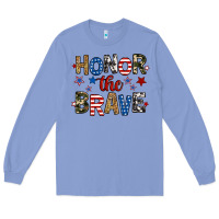 Colony Blue honor the brave Long Sleeve Tee - RanaPortraitStore