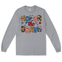 Heather Grey honor the brave Long Sleeve Tee - RanaPortraitStore