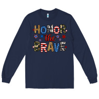 Navy honor the brave Long Sleeve Tee - RanaPortraitStore