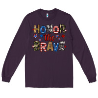 Plum honor the brave Long Sleeve Tee - RanaPortraitStore