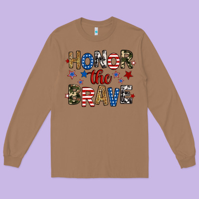 Honor The Brave Long Sleeve Tee Designed By Ranaportraitstore