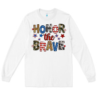 White honor the brave Long Sleeve Tee - RanaPortraitStore