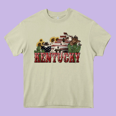Kentucky Heavy Core Tee Designed By Nancycooperartshop