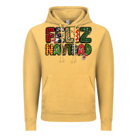 Vintage Mustard feliz navidad Vintage Hoodie - MaliasSmallBusiness