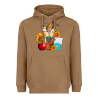 Toasted Coconut teacher cold drink frappe with sunflowers Heavyweight Hoodie - FaDigitalArtStudio
