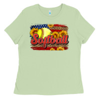 Matcha Western American Flag Softball Ladies Tee - LillyAllenDesigns