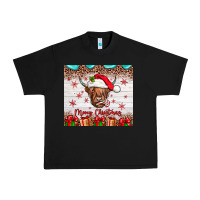 Black merry christmas cow Urban Heavy Tee - JahusDesignShop