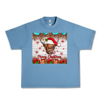 Pebble Blue merry christmas cow Urban Heavy Tee - JahusDesignShop