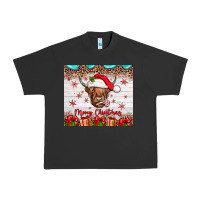 Pigment Black merry christmas cow Urban Heavy Tee - JahusDesignShop