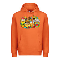 Carrot school bus coffee cups Premium Hoodie - OliviaCreatesArt