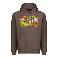 Coffee school bus coffee cups Premium Hoodie - OliviaCreatesArt