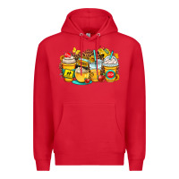 Red school bus coffee cups Premium Hoodie - OliviaCreatesArt