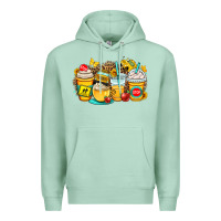 Seafoam school bus coffee cups Premium Hoodie - OliviaCreatesArt