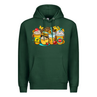 Sports Green school bus coffee cups Premium Hoodie - OliviaCreatesArt