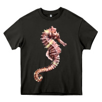 Asphalt pink seahorse Heavy Core Tee - LillyAllenDesigns