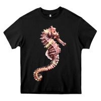 Black pink seahorse Heavy Core Tee - LillyAllenDesigns