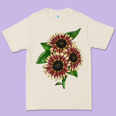 Strawberry Blonde Sunflower Premium Tee Designed By Lillyallendesigns