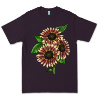 Plum strawberry blonde sunflower Premium Tee - LillyAllenDesigns