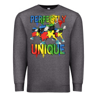 Charcoal Heather Perfectly unique Autism Awareness Day Premium Sweatshirt - FaDigitalArtStudio