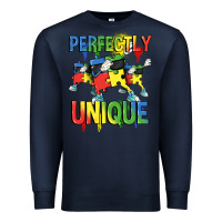 Navy Perfectly unique Autism Awareness Day Premium Sweatshirt - FaDigitalArtStudio