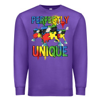 Purple Perfectly unique Autism Awareness Day Premium Sweatshirt - FaDigitalArtStudio
