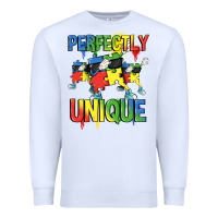 White Perfectly unique Autism Awareness Day Premium Sweatshirt - FaDigitalArtStudio