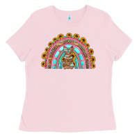 Bubblegum Pink western easter rainbow Ladies Tee - Jasminsmagicworld