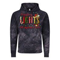 Cloud Black christmas lights are my favorite color Vintage Hoodie - MaliasSmallBusiness