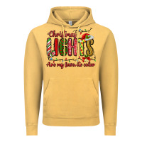 Vintage Mustard christmas lights are my favorite color Vintage Hoodie - MaliasSmallBusiness