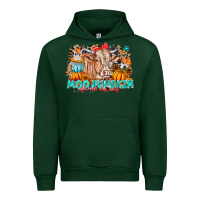 Forest Green Moo Pumpkin Get Out The Way Urban Hoodie - CowhideDigitalArt