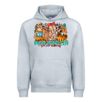 Heather Grey Moo Pumpkin Get Out The Way Urban Hoodie - CowhideDigitalArt
