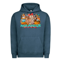 Pigment Midnight Navy Moo Pumpkin Get Out The Way Urban Hoodie - CowhideDigitalArt