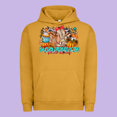 Moo Pumpkin Get Out The Way Urban Hoodie Designed By Cowhidedigitalart