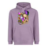 Lavender mardi gras skull Heavyweight Hoodie - FaDigitalArtStudio